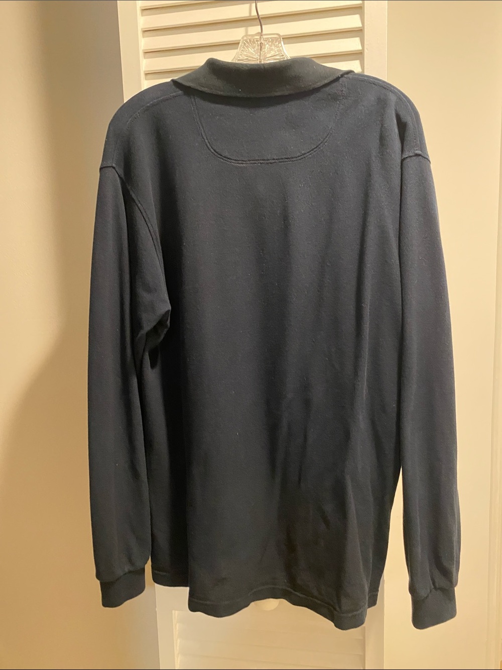 Burberry Black Long Sleeve Polo with Check Trim - Picture 2 of 7